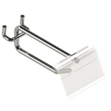 Hook - Double Prong - 75 MM - for Perforated Panel - w/. Flip Scan - Chrome