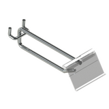 Hook - Double Prong - 100 MM - for Perforated Panel - w/. Flip Scan - Chrome