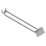 Hook - Double Prong - 225 MM - for Perforated Panel - w/. Flip Scan - Chrome