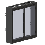 Security Display Cabinet - Small - W900 xH900xD215 - suits RFA2000/RFA6000 - Matte Black