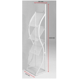 Brochure Holder Stand A4 - 4 Tier - H1420xW300xD300 - White