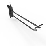 Hook - Double Prong - 225 MM - for Slat Wall Panel  - Matte Black (hook only)