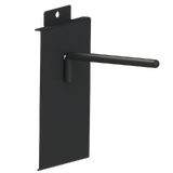 Hook - Slat Wall - Single Prong Hook (on Bracket) - 110 MM - for Slat Wall - Matte Black