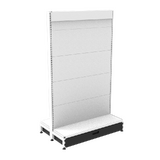 Start Bay - Double Sided Gondola Bay - W900xH1515xD270 - Non Perforated - w/. Skirt Drawer - Pearl White