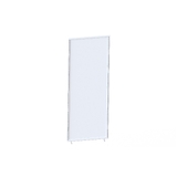 End Panel - Gondola - W630xH1515 - Solid Core - Non Perforated - w/. Welded Interlocker - Pearl White