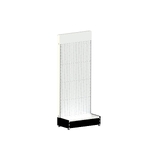 End Panel - Gondola - W630xH1515 - Perforated - w/. Interlocker End Top Cap - Pearl White 