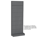 Add Bay - Wall Bay - W900xH2400xD270 - Perforated - w/. Skirt Drawer - Matte Black