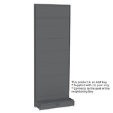 Add Bay - Wall Bay - W900xH2400xD270 - Non Perforated - w/. Skirt Drawer - Matte Black