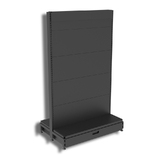 Start Bay - Double Sided Gondola - W900xH1515 - Non Perforated - w/. Skirt Drawer - Matte Black