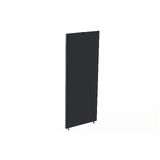 End Panel - Gondola - W630xH1515 - Solid Core - Non Perforated - w/. Welded Interlocker - Matte Black