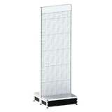 Start Bay - Double Sided Gondola Bay - W600xH1815xD270 - Perforated - w/. Skirt Drawer - Pearl White