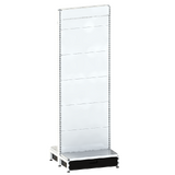 Start Bay - Double Sided Gondola Bay - W600xH1815xD270 - Non Perforated - w/. Skirt Drawer - Pearl White