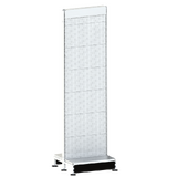 Start Bay - Double Sided Gondola Bay - W600xH2115xD270 - Perforated - SPECIAL (w/. Post Spacer Bracket) - Pearl White