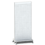 Start Bay - Double Sided Gondola Bay - 900xH2115xD270 - Perforated - w/. Skirt Drawer - SPECIAL (w/. Post Spacer Bracket) - Pearl White