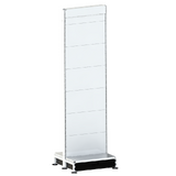 Start Bay - Double Sided Gondola Bay - W600xH2115xD270 - Non Perforated - w/. Skirt Drawer - SPECIAL (w/. Post Spacer Bracket) - Pearl White