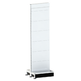 Add Bay - Double Sided Gondola Bay - W600xH2115xD270 - Non Perforated - w/. Skirt Drawer - SPECIAL (w/. Post Spacer Bracket) - Pearl White