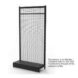 Add Bay - Wall Bay - Soft Shell - W1200xH2400xD450 - Wire Mesh Panels - Matte Black