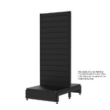 Add Bay - Double Sided Gondola - Soft Shell - W600xH1515xD450 - Slat Wall - Matte Black