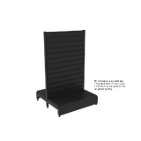 Add Bay - Double Sided Gondola - Soft Shell - W900xH1515xD450 - Slat Wall - Matte Black