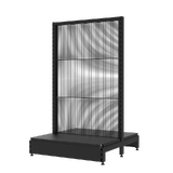 Start Bay - Double Sided Gondola - Soft Shell - W900xH1515xD450 - Wire Mesh Panels - Matte Black