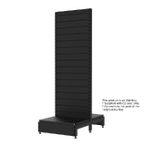 Add Bay - Double Sided Gondola - Soft Shell - W600xH1815xD450 - Slat Wall - Matte Black