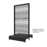 Add Bay - Double Sided Gondola - Soft Shell - W900xH1815xD450 - Wire Mesh Panels - Matte Black