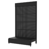 Gondola End - Soft Shell - W900xH1515xD450 - Perforated - w/. Interlocker - Matte Black