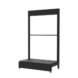 Gondola End - Soft Shell - W900xH1515xD450 - Slip In Graphic Panel - w/. Interlocker - Matte Black