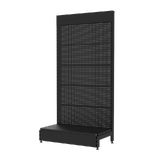 Gondola End - Soft Shell - W900xH1815xD450 - Perforated - w/. Interlocker - Matte Black