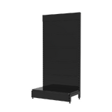 Gondola End - Soft Shell - W900xH1815xD450 - Non Perforated - w/. Interlocker - Matte Black