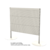 Add Bay - Queue Gondola - W1200xH1200 - Perforated - Pearl White