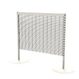 Start Bay - Queue Gondola - W1200xH1200 - Wire Mesh - Pearl White