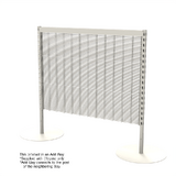 Add Bay - Queue Gondola - W1200xH1200 - Wire Mesh - Pearl White