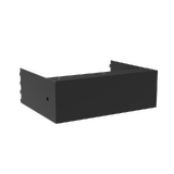 Pelmet Box w Light Recess - W595xH200xD460 - Clips into Posts - Matte Black