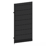 Add Bay - Wall Bay (Modular Upright) - W1200xH2400 - Single Post - NO BASE - w/. Fixing Points - Perforated - Matte Black