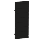 Add Bay - Wall Bay (Modular Upright) - W900xH2400 - Single Post - NO BASE - w/. Fixing Points - Non Perforated - Matte Black