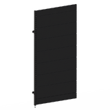 Add Bay - Wall Bay (Modular Upright) - W1200xH2400 - Single Post - NO BASE - w/. Fixing Points - Non Perforated - Matte Black