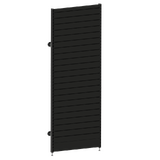 Start Bay - Wall Bay (Modular Upright) - W900xH2400 - Single Post - NO BASE - w/. Fixing Points - Slat Wall - Matte Black