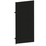 Add Bay - Wall Bay (Modular Upright) - W1200xH2400 - Single Post - NO BASE - w/. Fixing Points - Slat Wall - Matte Black