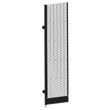 Add Bay - Wall Bay (Modular Upright) - W600xH2400 - Single Post - NO BASE - w/. Fixing Points - Wire Mesh - Matte Black