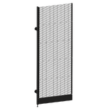 Add Bay - Wall Bay (Modular Upright) - W900xH2400 - Single Post - NO BASE - w/. Fixing Points - Wire Mesh - Matte Black