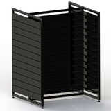 H Gondola - Slatwall - No Base - W900xH1360 - Matte Black