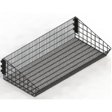 Wire Basket - 900 MM (W) x 450 MM (D) x 15 MM Solid Weld Point - 15 MM (W) x 50 MM (H) Mesh - Matte Black