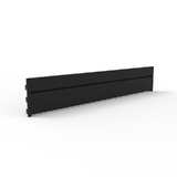 Clip In Panel - W600xH150 - Slat Wall - Matte Black