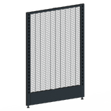 End Frame - Gondola - w/. Wire Mesh Insert for Retail POD Gondola - Matte Black