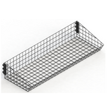 Wire Basket - BULK - W1200xD450 - Solid Weld Point - W50xH50 Mesh - ANGLED FRONT - Matte Black