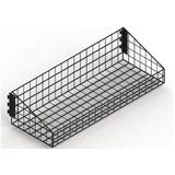 Wire Basket - BULK - W900xD350 - Solid Weld Point - W50xH50 Mesh - SQUARE FRONT - Matte Black