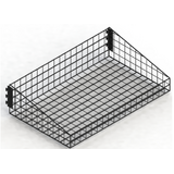 Wire Basket - BULK - W900xD550 - Solid Weld Point - W50xH50 Mesh - SQUARE FRONT - Matte Black