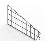 Wire Basket Divider - BULK - D450xW50 - W15xH50 Mesh - ANGLED FRONT - Matte Black