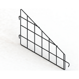 Wire Basket Divider - BULK - D350xW50 - W15xH50 Mesh - SQUARE FRONT - Matte Black